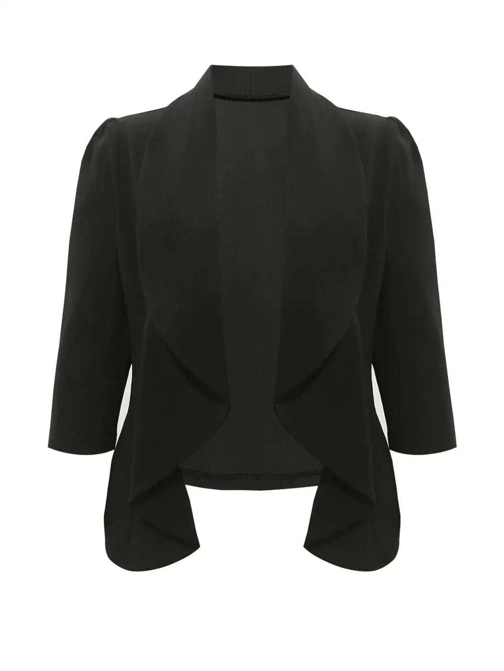 Three-Quarter Sleeve Blazer - Trendsi - Flyclothing LLC