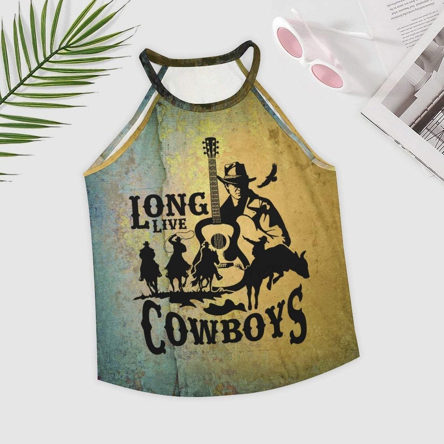 Baha Ranch Cowboys Print Women's Western Tank Top - Baha Ranch Western Wear - Flyclothing LLC