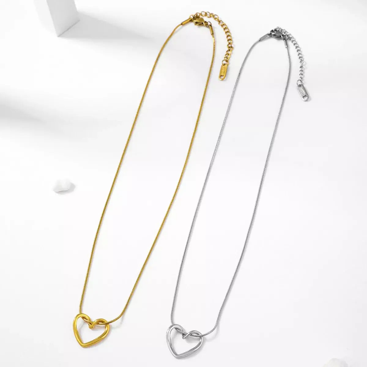Stainless Steel Heart Necklace - Trendsi - Flyclothing LLC
