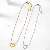 Stainless Steel Heart Necklace - Trendsi - Flyclothing LLC