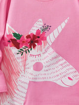 Children's Cute Unicorn Graphic Long Sleeve T-Shirt - Trendsi - Flyclothing LLC