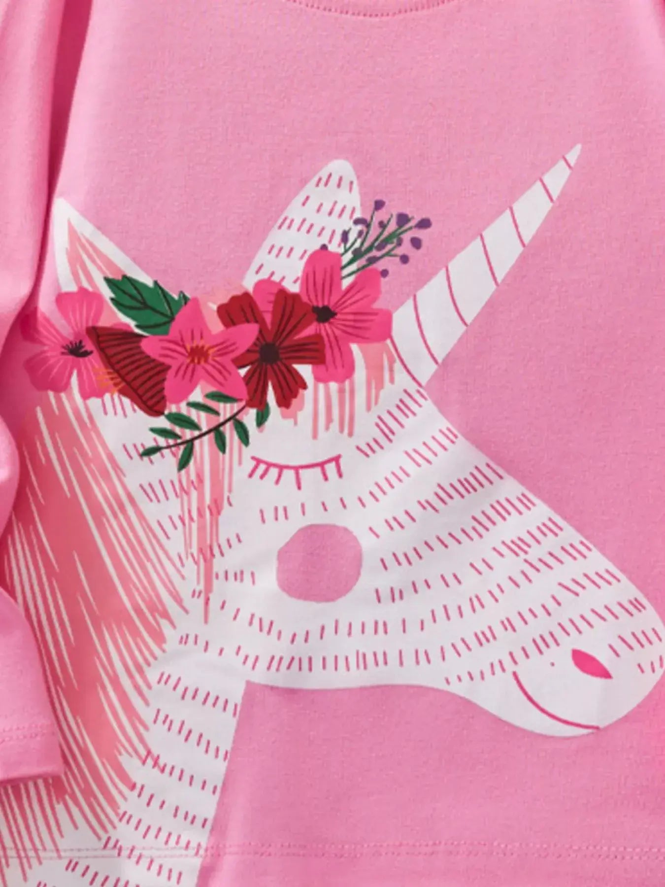 Children's Cute Unicorn Graphic Long Sleeve T-Shirt - Trendsi - Flyclothing LLC