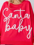 Letter Round Neck Long Sleeve Sweatshirt - Trendsi - Flyclothing LLC