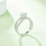 1 Carat Moissanite 925 Sterling Silver Ring - Trendsi