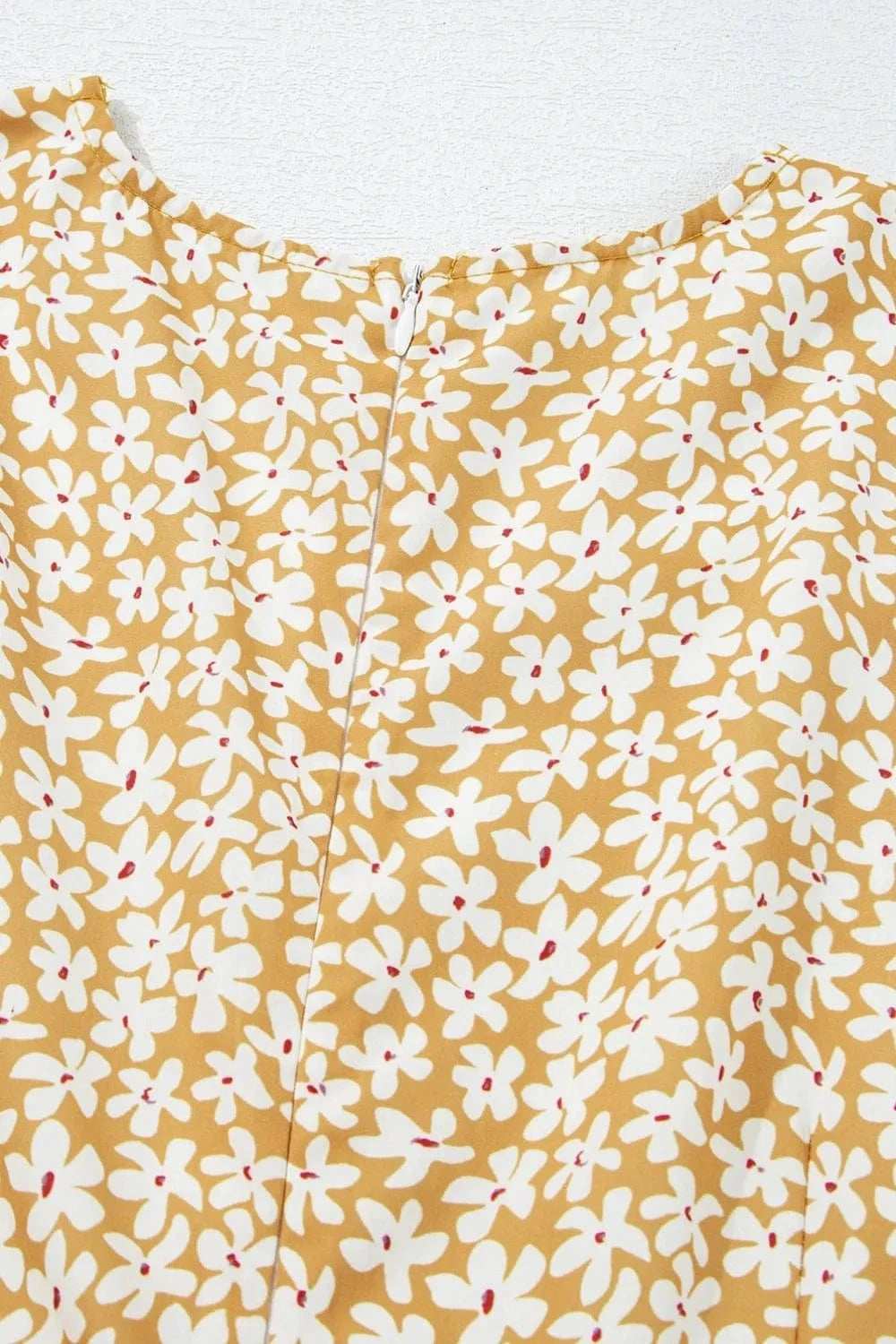 Floral Short Sleeve Surplice Frilly Tiered Mini Dress - Trendsi - Flyclothing LLC