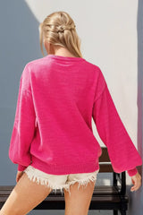 Double Take Full Size Sequin Nutcracker Long Sleeve Sweater - Trendsi - Flyclothing LLC