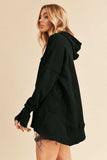 Aemi+Co Half Snap Dropped Shoulder Hoodie - Trendsi - Flyclothing LLC