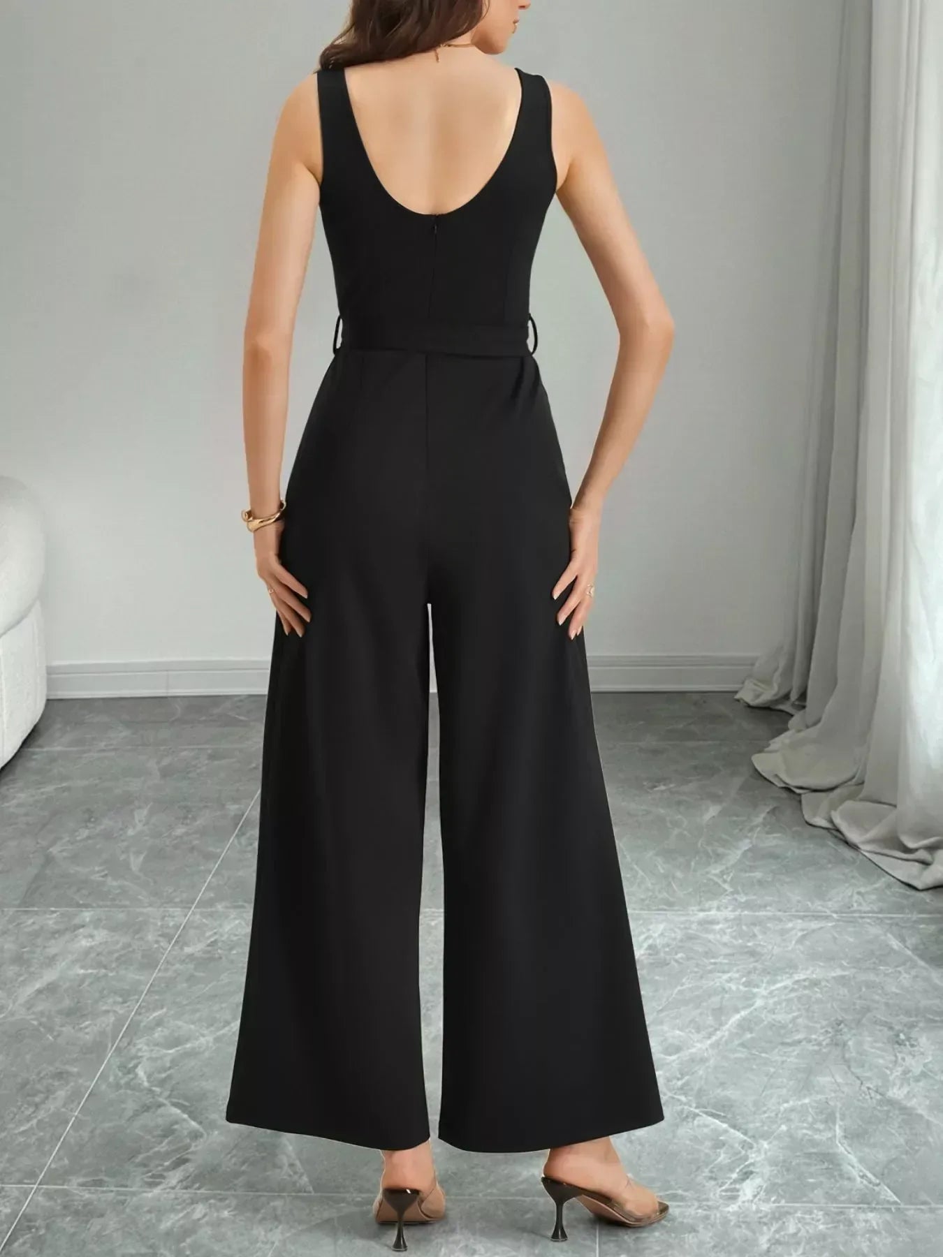 Color Block Wide Leg Jumpsuit - Trendsi - Flyclothing LLC