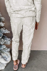 Round Neck Long Sleeve Top and Pants Lounge Set - Trendsi - Flyclothing LLC