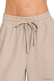 Zenana Woven Crepe Elastic Band Pants - Trendsi - Flyclothing LLC