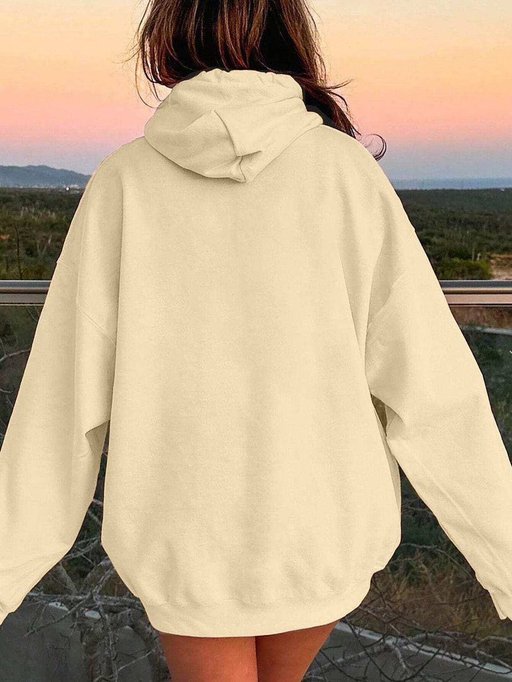 Drawstring Dropped Shoulder Hoodie - Trendsi - Flyclothing LLC