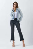 RISEN Button Up Washed Denim Jacket - Trendsi - Flyclothing LLC