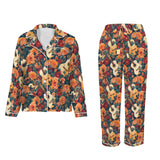 Baha Ranch Colores De Mexico Roses & Guitars Satin Pajamas