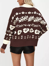 Floral Pattern Button-Down Cardigan - Trendsi - Flyclothing LLC