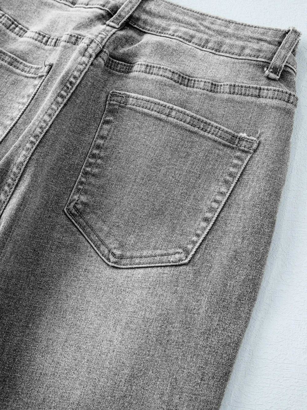 High Waist Wide Leg Washed Jeans - Trendsi - Flyclothing LLC