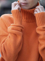 Turtleneck Drop Shoulder Long Sleeve Sweater - Trendsi - Flyclothing LLC