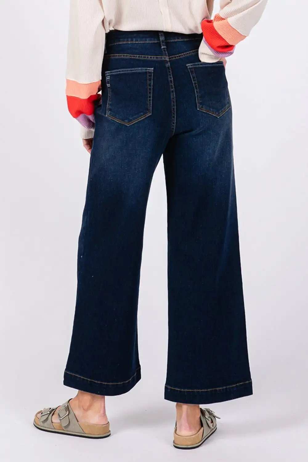 SAGE + FIG High Waist Wide Leg Jeans - Trendsi - Flyclothing LLC