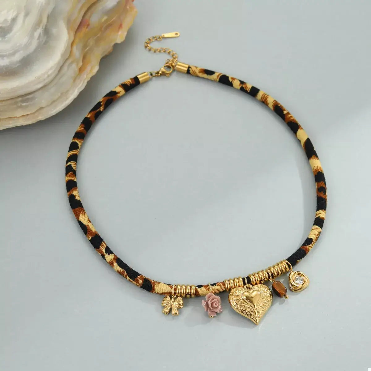 Leopard 18K Gold-Plated Necklace - Trendsi - Flyclothing LLC