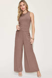 Basic Bae Full Size Ribbed Tank and Wide Leg Pants Set - Trendsi - Flyclothing LLC