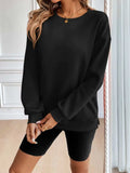 Ivy Lane Round Neck Long Sleeve Sweatshirt - Trendsi - Flyclothing LLC