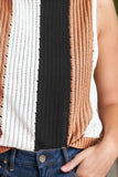 Color Block Round Neck Sweater Vest - Trendsi - Flyclothing LLC