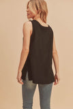 Aemi + Co V-Neck Wide Strap Tank - Trendsi