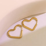 Titanium Steel Geometric Huggie Earrings - Trendsi - Flyclothing LLC