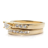 S44610 - High-Polished 925 Sterling Silver Ring with AAA Grade CZ in Clear - Alamode - Flyclothing LLC