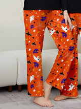 Full Size Halloween Family Matching Pajama Set with Ghost and Pumpkin Print Plus Size - Trendsi - Flyclothing LLC
