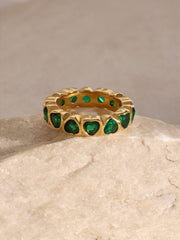18K Gold-Plated Inlaid Zircon Ring - Trendsi