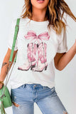Boot Graphic Round Neck Short Sleeve T-Shirt - Trendsi - Flyclothing LLC