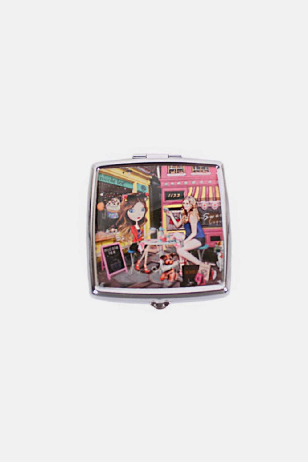 Nicole Lee USA Printed Metallic Square Pill Case - Trendsi - Flyclothing LLC