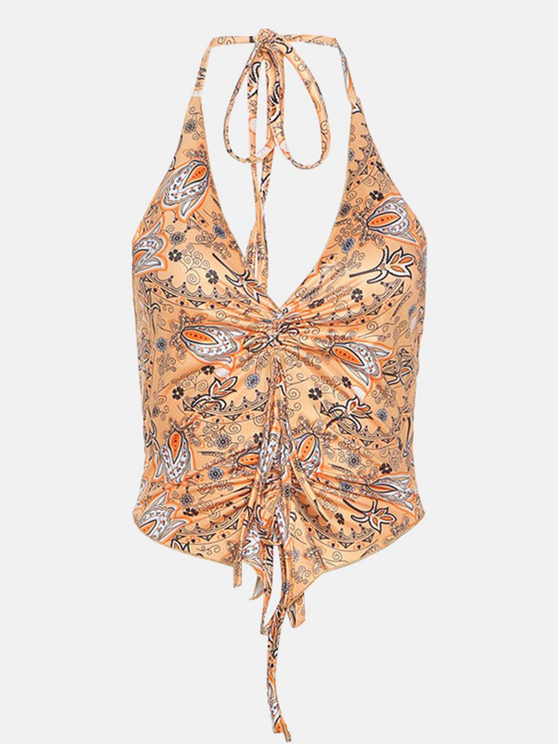 Printed Halter Neck Cami - Trendsi - Flyclothing LLC