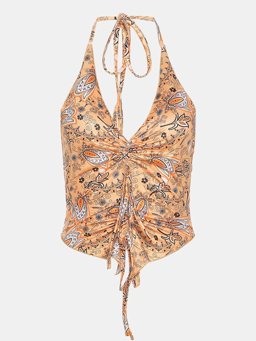 Printed Halter Neck Cami - Trendsi - Flyclothing LLC