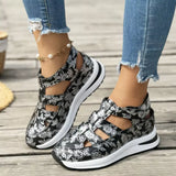 Cutout Velcro Sandals - Trendsi - Flyclothing LLC