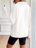Ivy Lane Half Zip Raglan Sleeve Sweatshirt - Trendsi - Flyclothing LLC