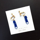 Zipper Dangle Clip-on Earrings - Trendsi - Flyclothing LLC