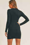 Mable Button Up Ribbed Mini Shirt Dress - Trendsi - Flyclothing LLC
