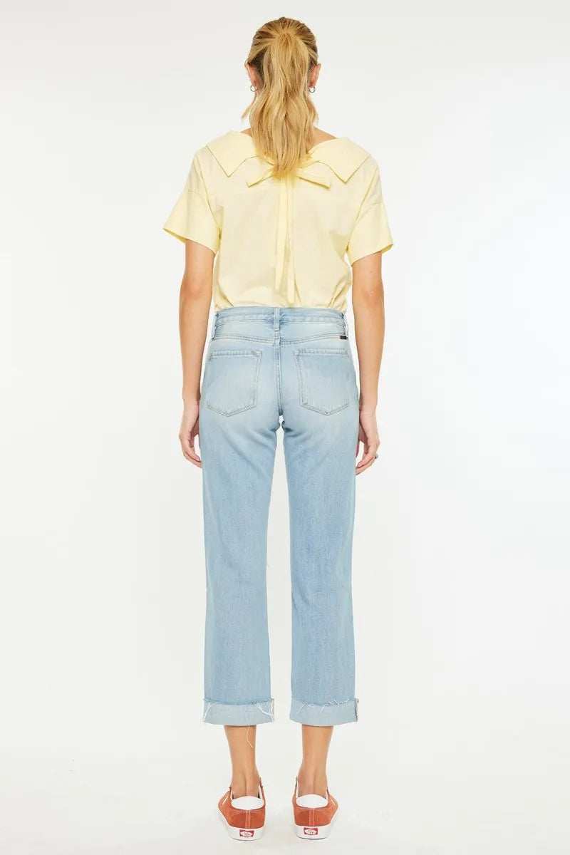 Kancan Mid Rise Distressed Boyfriend Jeans - Trendsi - Flyclothing LLC