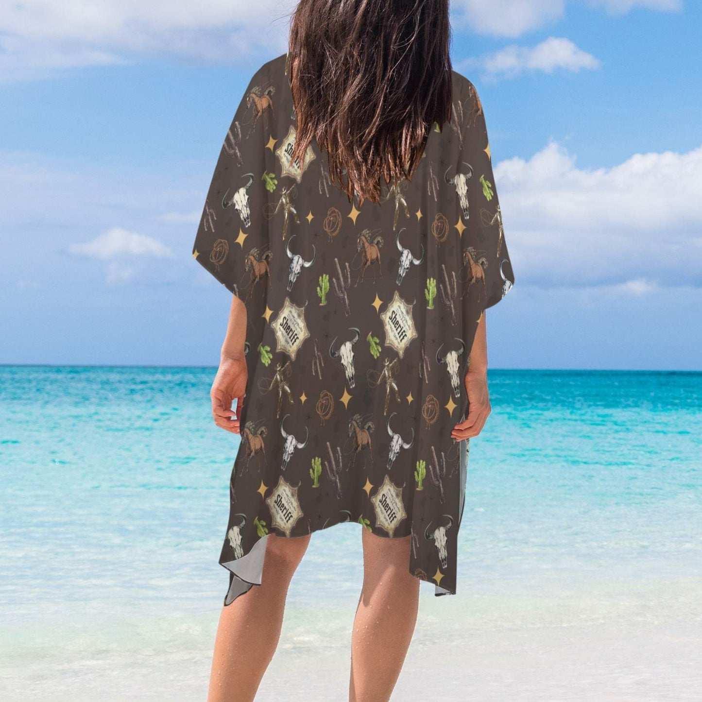 Baha Ranch Western Kimono Duster Coverup - Baha Ranch Western Wear - Flyclothing LLC