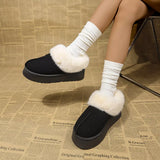 Fuzzy Trim Platform Boots - Trendsi - Flyclothing LLC