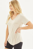 Love Tree V-Neck Short Sleeve T-Shirt - Trendsi
