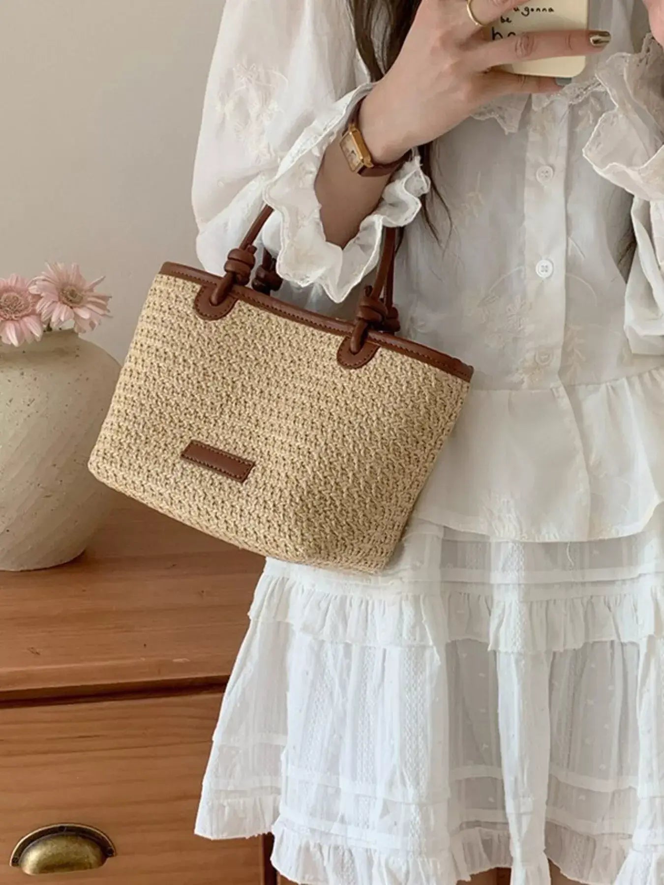 Straw Woven Crossbody Bag - Trendsi - Flyclothing LLC