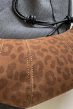 PU Leather Strap Suede Shoulder Bag - Trendsi - Flyclothing LLC