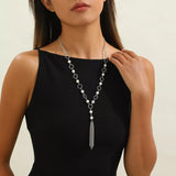 Elegant Tassel Pendant Necklace - Trendsi - Flyclothing LLC