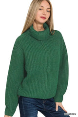 Zenana High Neck Full Zip Sweater Cardigan - Trendsi - Flyclothing LLC