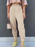 High Waist Cropped Pants - Trendsi