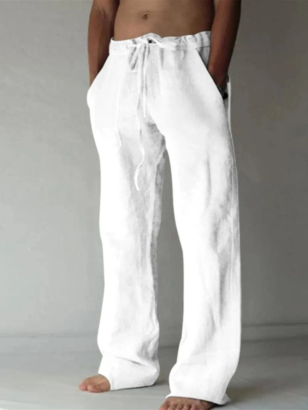 Men's Plus Size Drawstring Loose Fit Pants - Trendsi