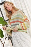 ADORA Stripe Long Sleeves Knit Top - Trendsi - Flyclothing LLC