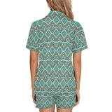 Baha Ranch Turquoise Aztec Western Women's Pajama Set